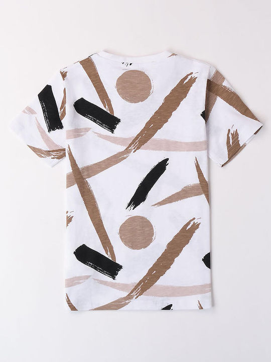 iDO Kids T-shirt WHITE-BROWN