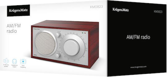 Kruger & Matz KM0823 Επιτραπέζιο Ραδιόφωνο Καφέ