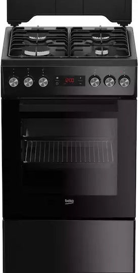 Beko Aragaz 55lt cu Plite pe Gaz Natural L50cm. Bej