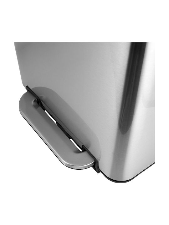 Estia Soft Close Abfalleimer Abfall aus Edelstahl mit Pedal Silber 30Es 1Stück