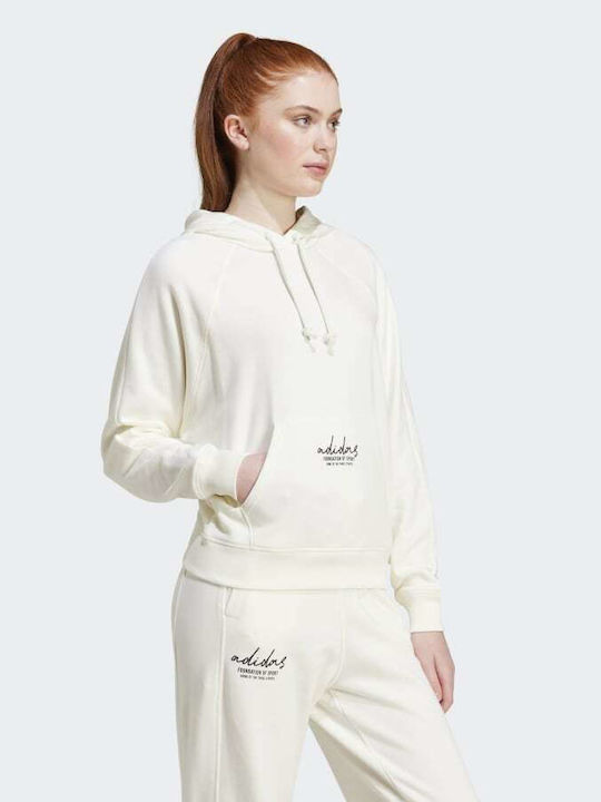 Graphic Women's Sweatshirt Hooded White