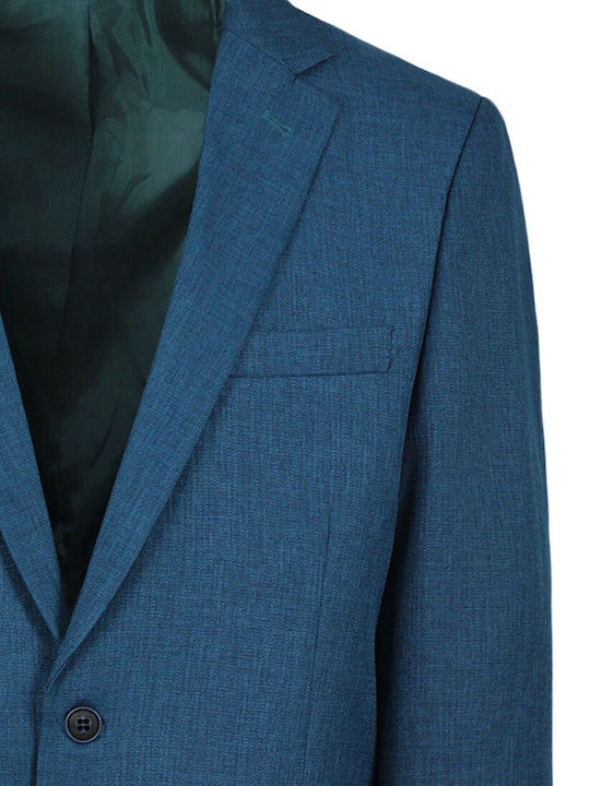 Elite Men's Summer Suit Jacket Petrol Blue