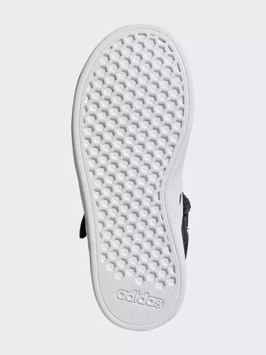 Grand Court Παιδικά Sneakers High με Σκρατς Μαύρα