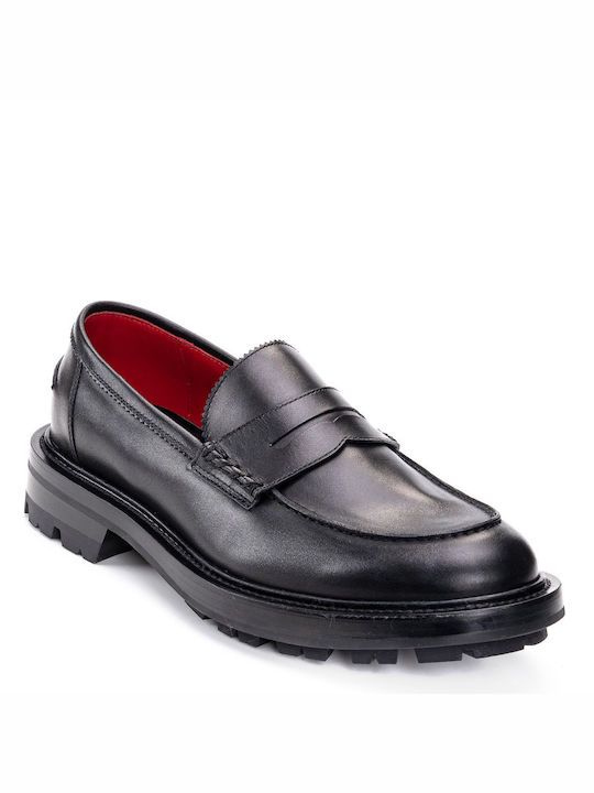 BARRETT LEATHER MOCASINS - Black 222U053/NERO