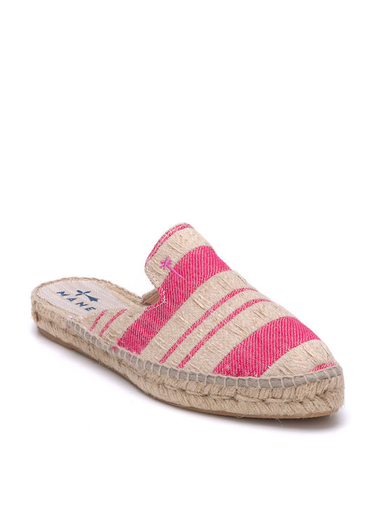 MANEBI ACAPULCO RAFFIA MULES M0 - Pink M0multi/NATURALpink stripes G4.5