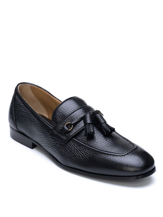 HENDERSON MANUAL LEATHER MOCASINS - Black 73407/NERO