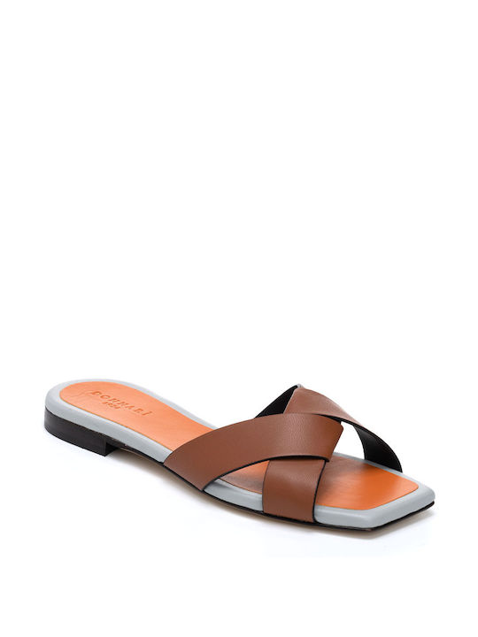 PERLAPURA Handpicked LEATHER FLAT SANDALS - Taba 06BB/CUOIO