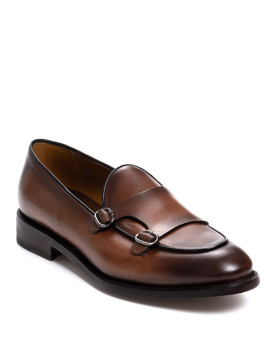 BARRETT LEATHER SHOES WITH DOUBLE ANGLE - Taba 211U006/CUOIO