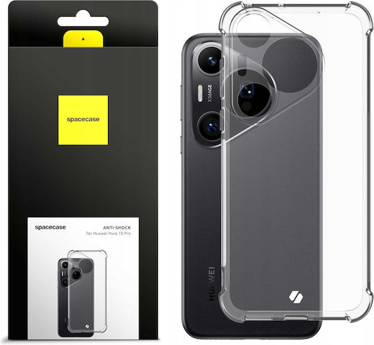 Spacecase Anti-shock Back Cover Silicone 1mm with Strap Transparent (Huawei Pura 70 Pro)