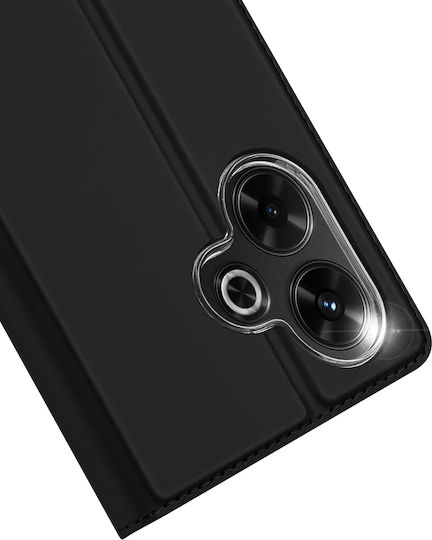 Dux Ducis Задна корица Изкуствена кожа / Силикон Магнитен Черен (Redmi 13 / Poco M6 4G)