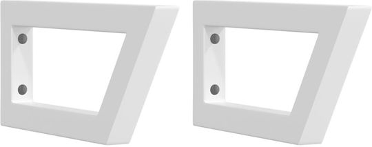 vidaXL Regalhalterungen Metallisch in Weiß Farbe 150x350mm 2Stück 4007277