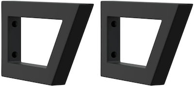 vidaXL Metallic Shelf Brackets Black 150x300mm 2pcs 4007283