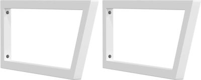 vidaXL Metallic Shelf Brackets White 250x600mm 2pcs 4007282