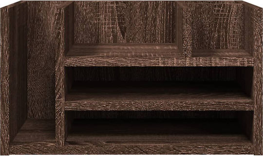 Ξύλινη Θήκη Χαρτιών σε Καφέ Χρώμα 24x25x44.5εκ. 1τμχ