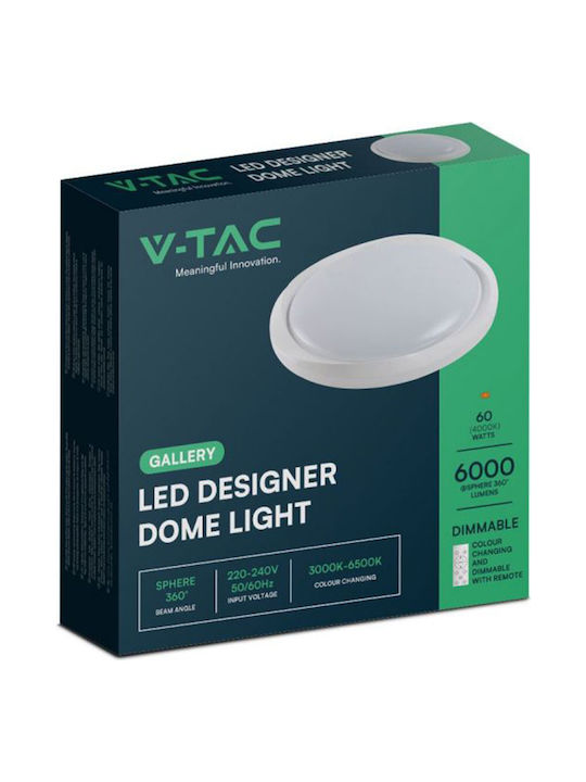 V-TAC Στρογγυλό Εξωτερικό LED Panel 30W με Φυσικό Λευκό Φως