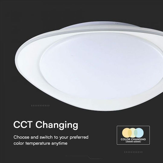V-TAC Στρογγυλό Εξωτερικό LED Panel 30W με Φυσικό Λευκό Φως