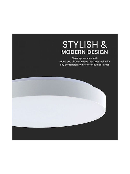 V-TAC Στρογγυλό Εξωτερικό LED Panel 20W με Φυσικό Λευκό Φως