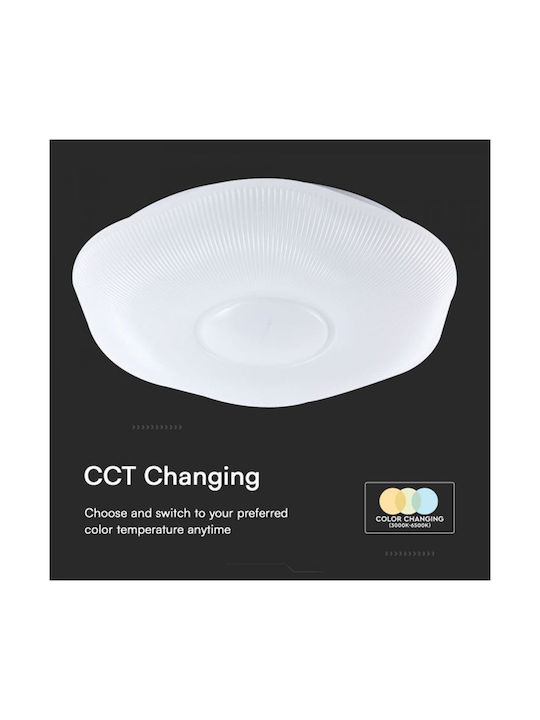 V-TAC Στρογγυλό Εξωτερικό LED Panel 30W με Φυσικό Λευκό Φως