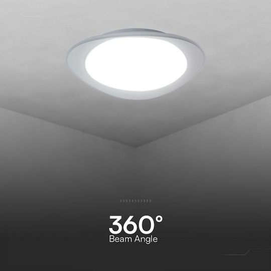 V-TAC Στρογγυλό Εξωτερικό LED Panel 30W με Φυσικό Λευκό Φως