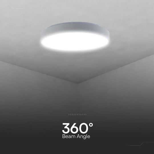V-TAC Στρογγυλό Εξωτερικό LED Panel 30W με Φυσικό Λευκό Φως