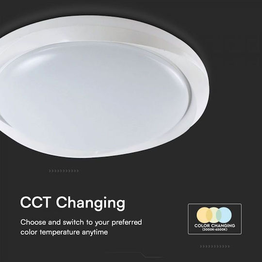 V-TAC Round Outdoor LED Panel 30W with Natural White Light