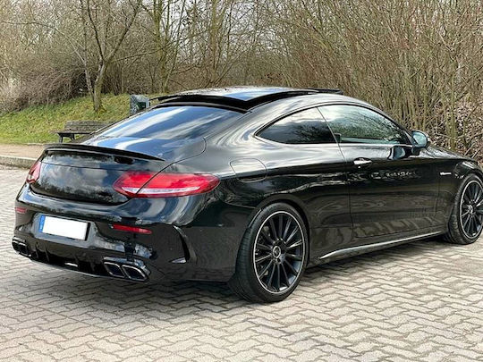 Rear Bumper Diffuser Mercedes-benz C-class C205 Coupe 14-21 Amg 63 Look Black Fins Mercedes Benz Carver