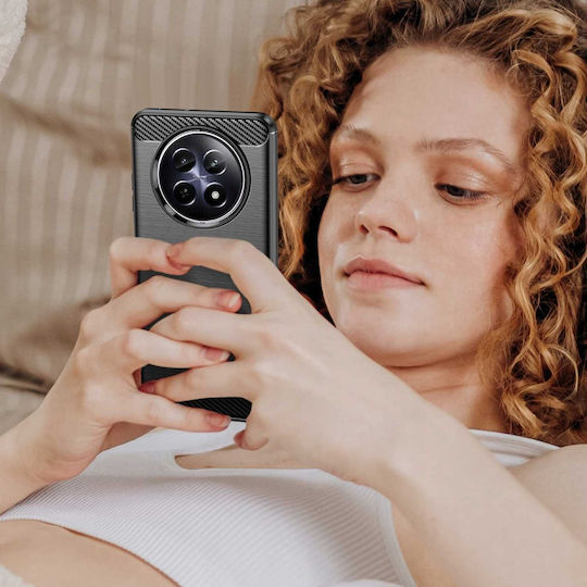 Spacecase Carbon Задна корица Силикон Черен (Realme 12)