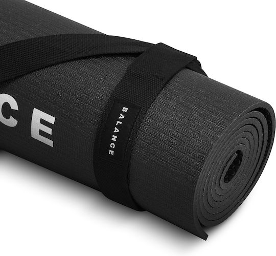 Activeshop Στρώμα Γυμναστικής Yoga Μαύρο (183x61cm)