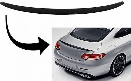 Car Rear Spoiler Mercedes-benz C-class C205 Coupe 14-21 Amg Look Lipspoiler Abs Plastic Glossy Black Mercedes Benz Car
