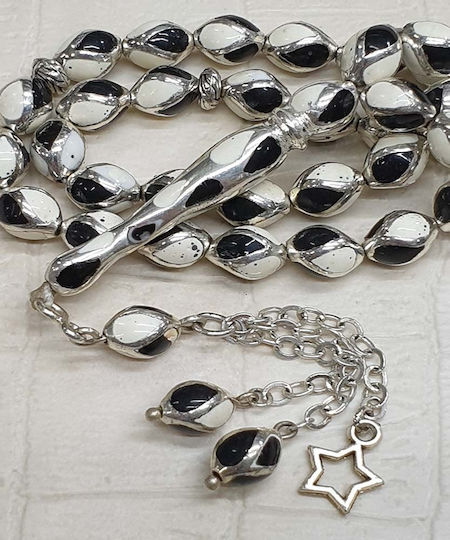 Roloi Komboloi Silver Worry Beads Multicolour 26cm
