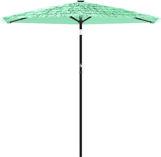 Runder Metall-Garten- und Terrassen-Sonnenschirm Grün F2.68xY2.26m