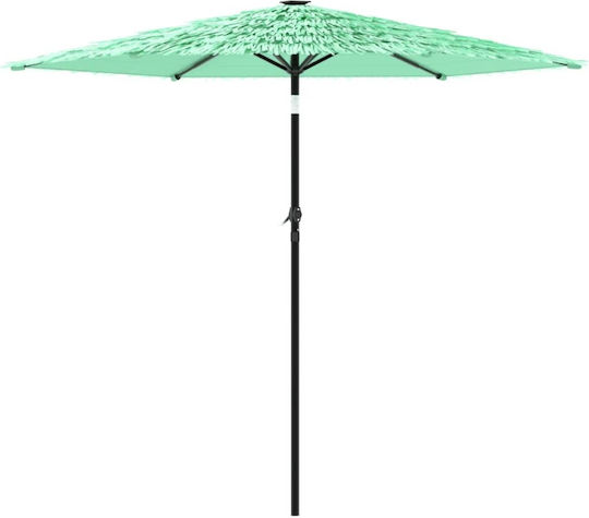 Runder Metall-Garten- und Terrassen-Sonnenschirm Grün F2.68xY2.26m