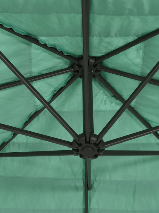 Umbrelă Rotundă Metalică Verde Φ3.24xÎ2.47m