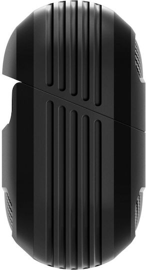 Spigen Rugged Armor Θήκη Σιλικόνης με Γάντζο σε Μαύρο χρώμα για Samsung Galaxy Buds 3 / 3 FE / 3 Pro