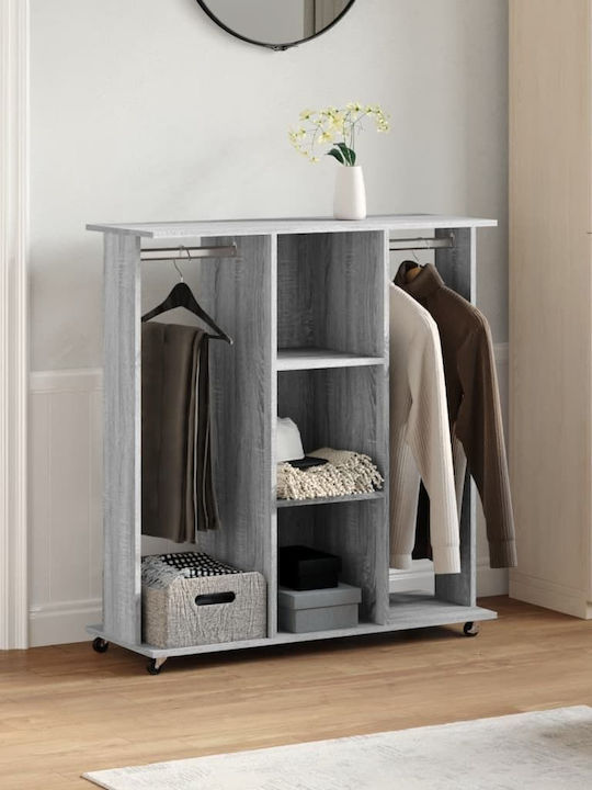 vidaXL Rollbar Kleiderständer Gray 102x38x110cm