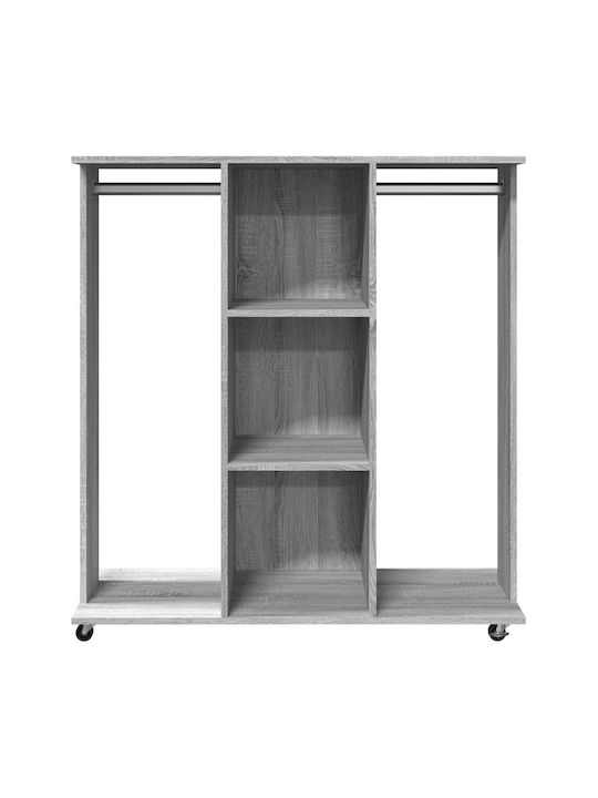 vidaXL Rollbar Kleiderständer Gray 102x38x110cm