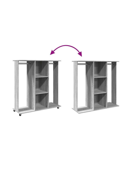 vidaXL Rollbar Kleiderständer Gray 102x38x110cm
