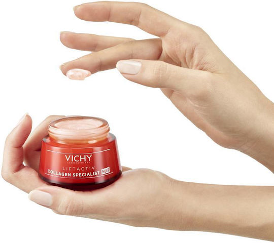 Liftactiv Collagen Specialist Cremă de Față de Noapte pentru Anti-îmbătrânire, Tonifiere și Strălucire cu Vitamina C și Colagen 50ml