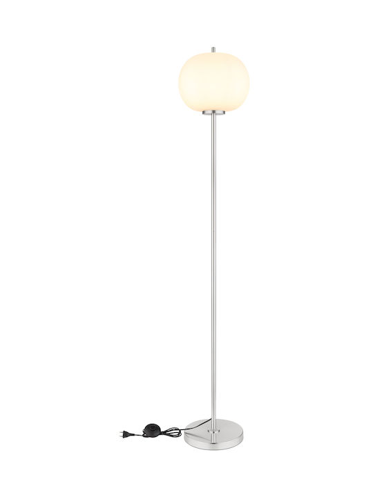 Globo Lighting Blacky I Floor Lamp H160xW30cm. with Socket for Bulb E27 Silver