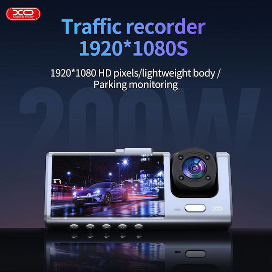 XO XJ03 Autodigitale Videorekorder für Auto 1080P Mit Bildschirm 2" Wi-Fi & Rückfahrkamera