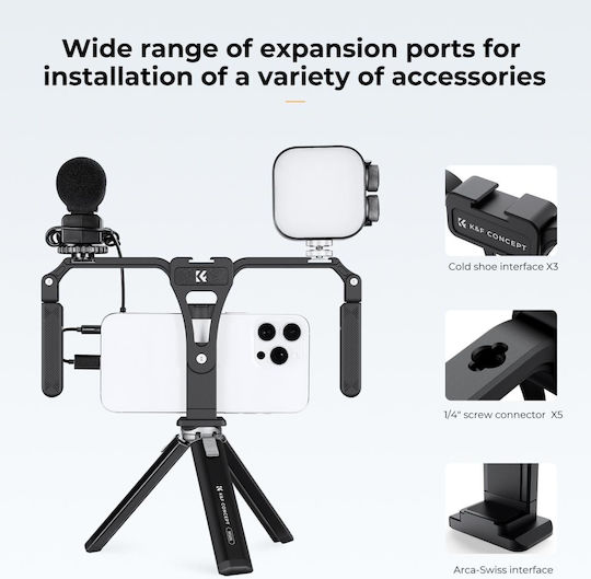 K&f Concept Kf31.092 Smartphone Video Rig Dual Handles
