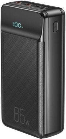 XO PR201 Power Bank 30000mAh 65W με 2 Θύρες USB-A και Θύρα USB-C Power Delivery / Quick Charge 2.0 / Quick Charge 3.0 Μαύρο