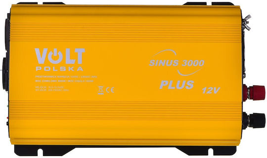 Volt Polska Inverter Αυτοκινήτου Καθαρού Ημιτόνου 1500W για Μετατροπή 12V DC σε 230V AC με 1xUSB