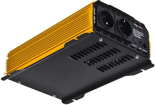 Volt Polska Inverter Αυτοκινήτου Καθαρού Ημιτόνου 1500W για Μετατροπή 12V DC σε 230V AC με 1xUSB