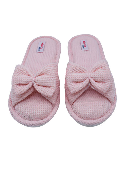 Women's Fabric Summer Slippers Open Front Adams Pink