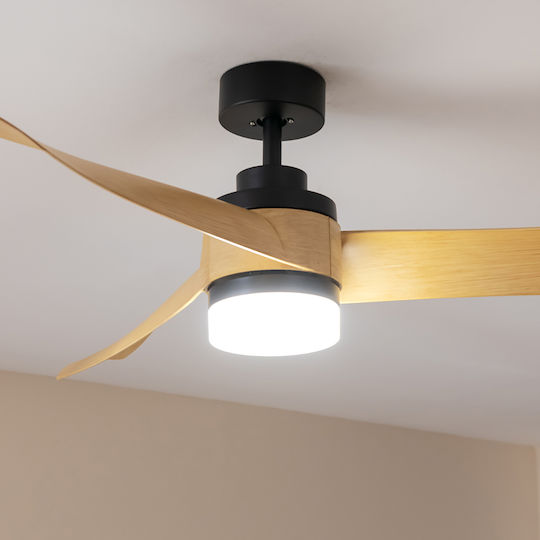 Cecotec Energy Silence Aero Ceiling Fan 132cm with Light and Remote Control Beige