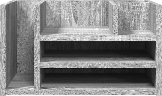 Ξύλινη Θήκη Χαρτιών σε Γκρι Χρώμα 24x25x44.5εκ. 1τμχ