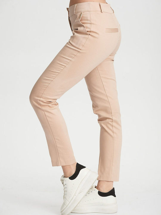 Damen Stoffhose Beige