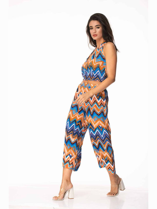 Dress Up Women's Fabric Trousers Blue