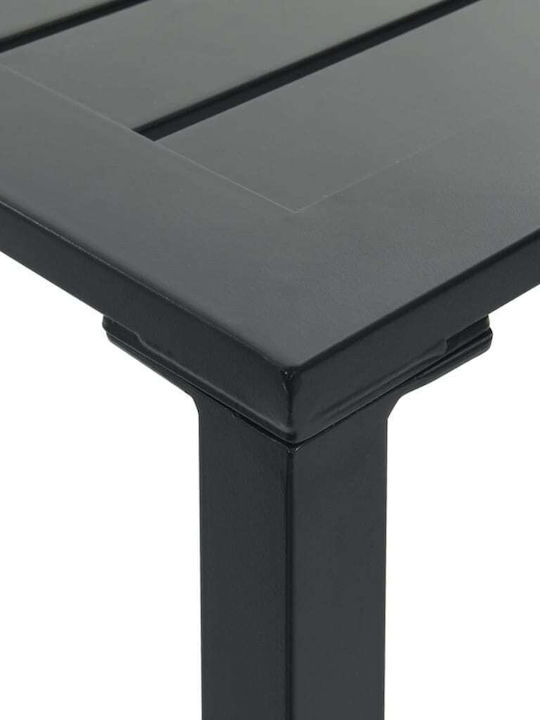 Τετράγωνο Τραπέζι Μπαρ Μεταλλικό Μαύρο 50x50x110εκ.